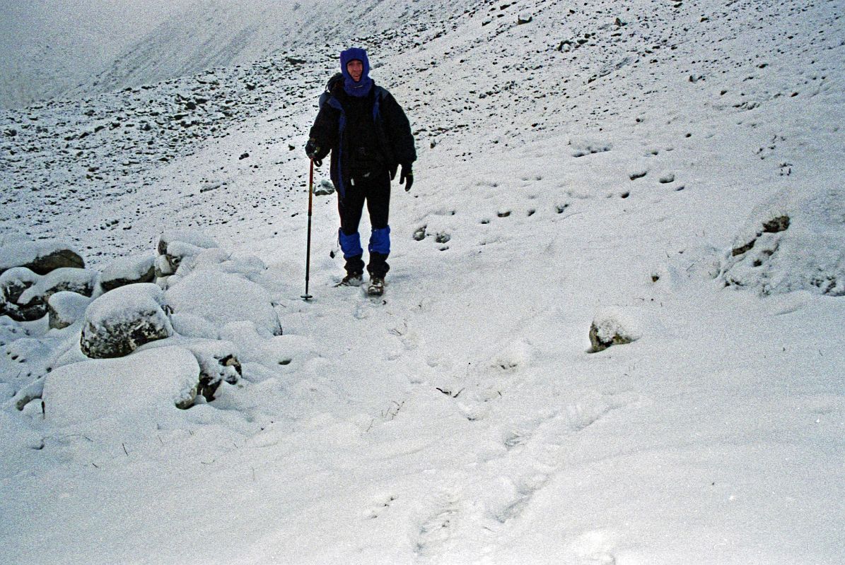 16 Jerome Ryan Having Trouble Finding The Trail From Gokyo After A Snowfall